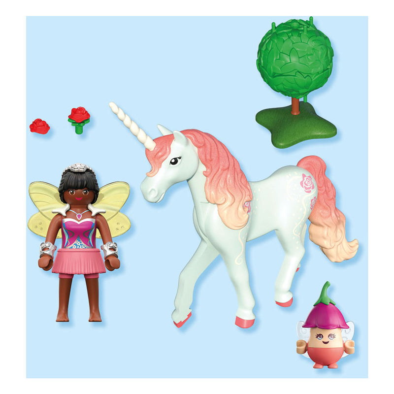 Afbeelding laden in galerijviewer, Playmobil verzameleenhoorn wolkenroos met fee - 71841