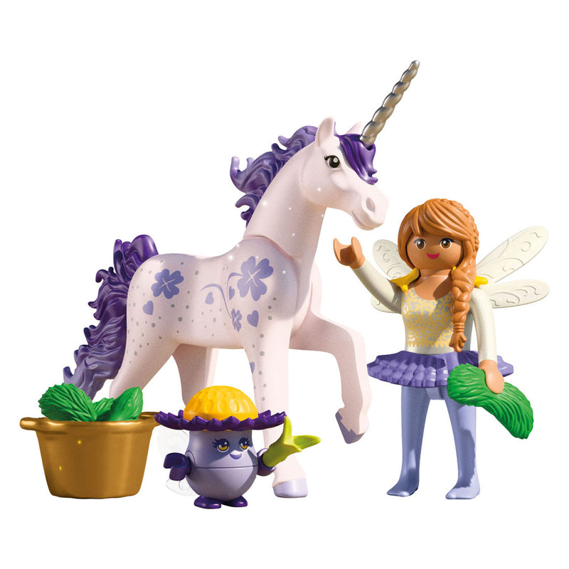 Afbeelding laden in galerijviewer, Playmobil verzameleenhoorn gelukslavendel met fee - 71843