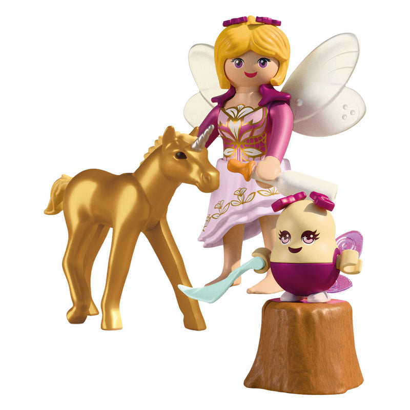 Afbeelding laden in galerijviewer, Playmobil gouden eenhoornveulen met fee - 71844