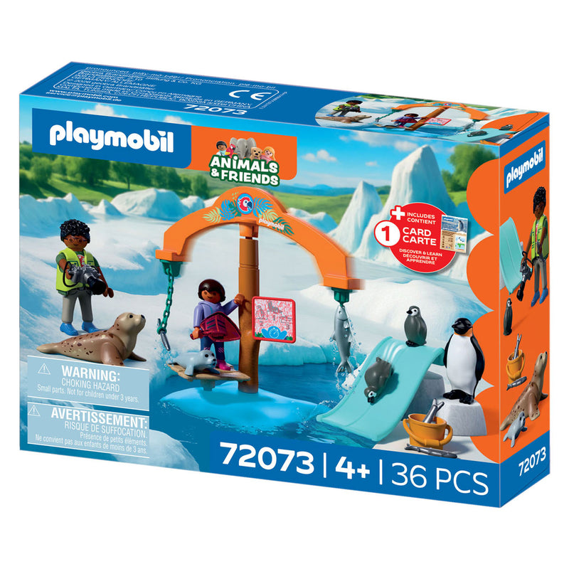 Afbeelding laden in galerijviewer, Playmobil – 72073 – zoo speelset – ijsrijk – pooldieren