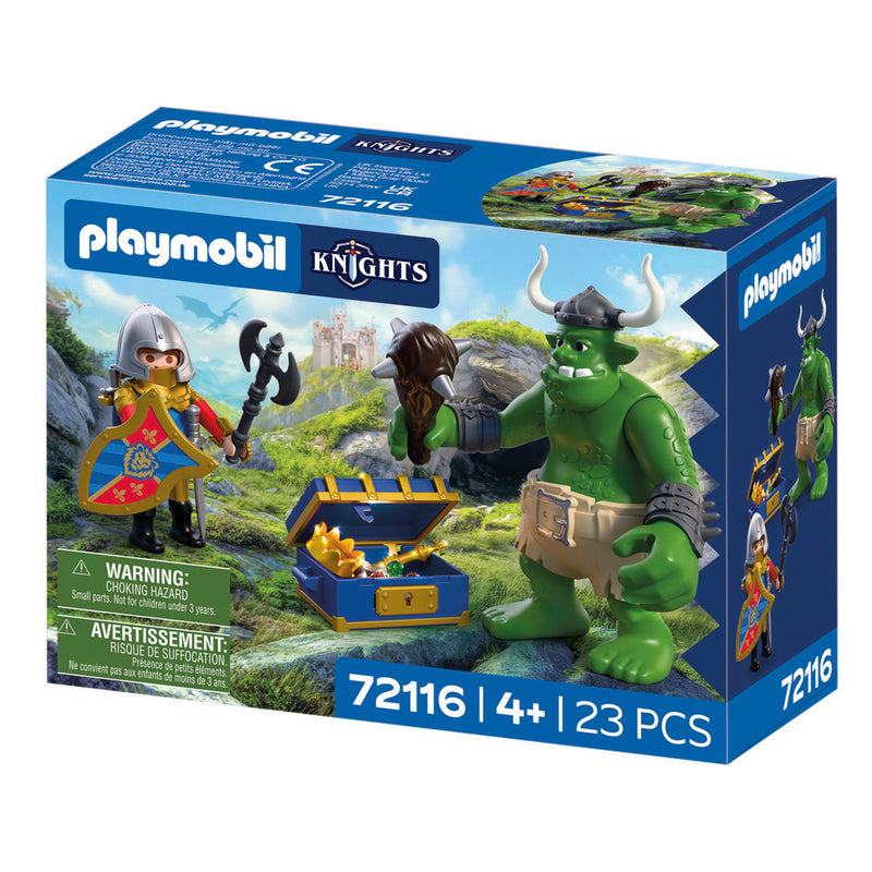 Afbeelding laden in galerijviewer, Playmobil knights trol met schat van leeuwenridder - 72116
