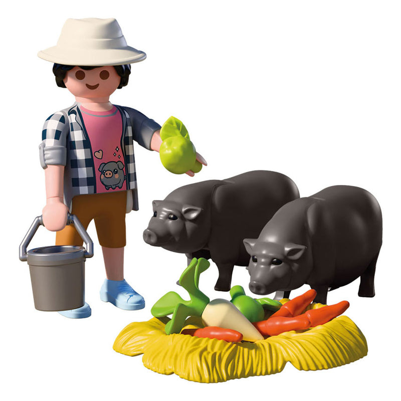 Afbeelding laden in galerijviewer, Playmobil country boer met hangbuikzwijn - 72171