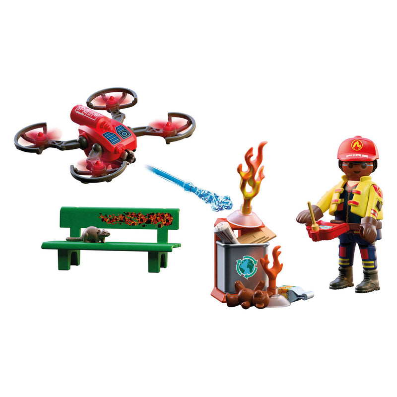 Afbeelding laden in galerijviewer, Playmobil city action brandweer blusdrone - 72197