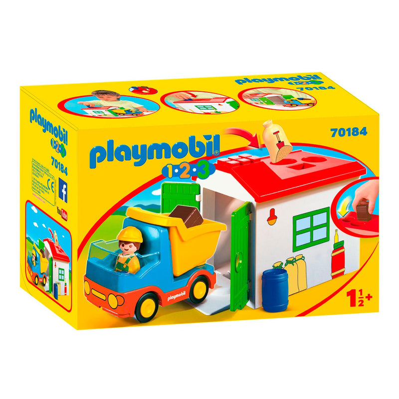 Afbeelding laden in galerijviewer, Playmobil 1.2.3. Werkman met Sorteer-garage 70184