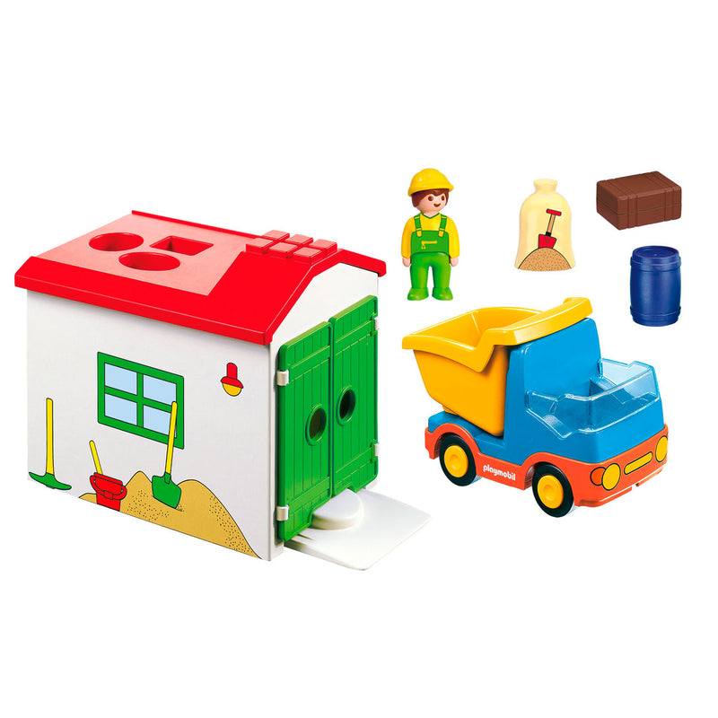 Afbeelding laden in galerijviewer, Playmobil 1.2.3. Werkman met Sorteer-garage 70184