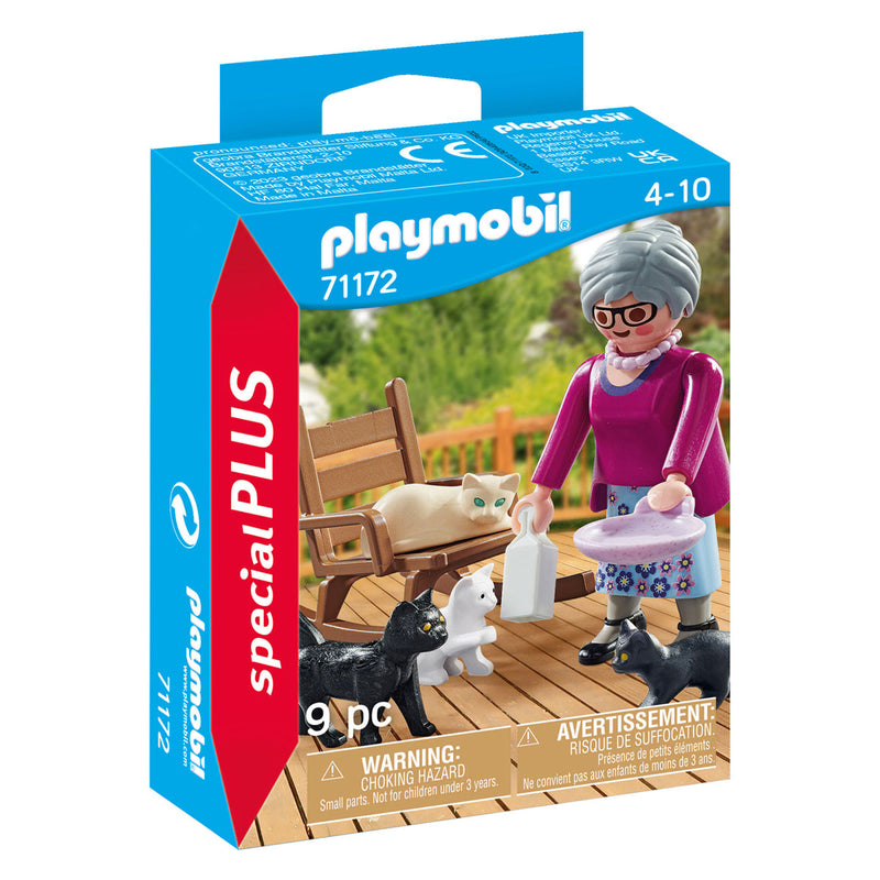 Afbeelding laden in galerijviewer, Playmobil Specials Oma met Katten 71172
