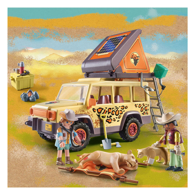 Afbeelding laden in galerijviewer, Playmobil Wiltopia met de Terreinwagen bij de Leeuwen 7129