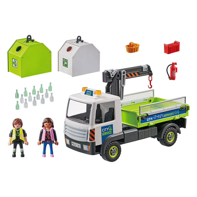 Afbeelding laden in galerijviewer, Playmobil City Action Glasbak Ophaaldienst 71431