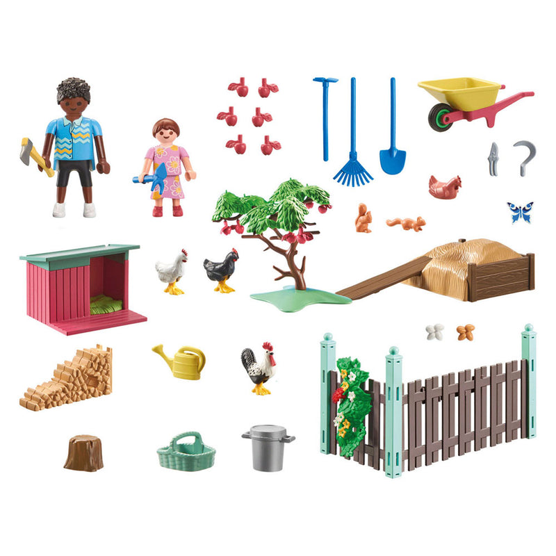 Afbeelding laden in galerijviewer, Playmobil my life kleine kippenboerderij in de tuin
