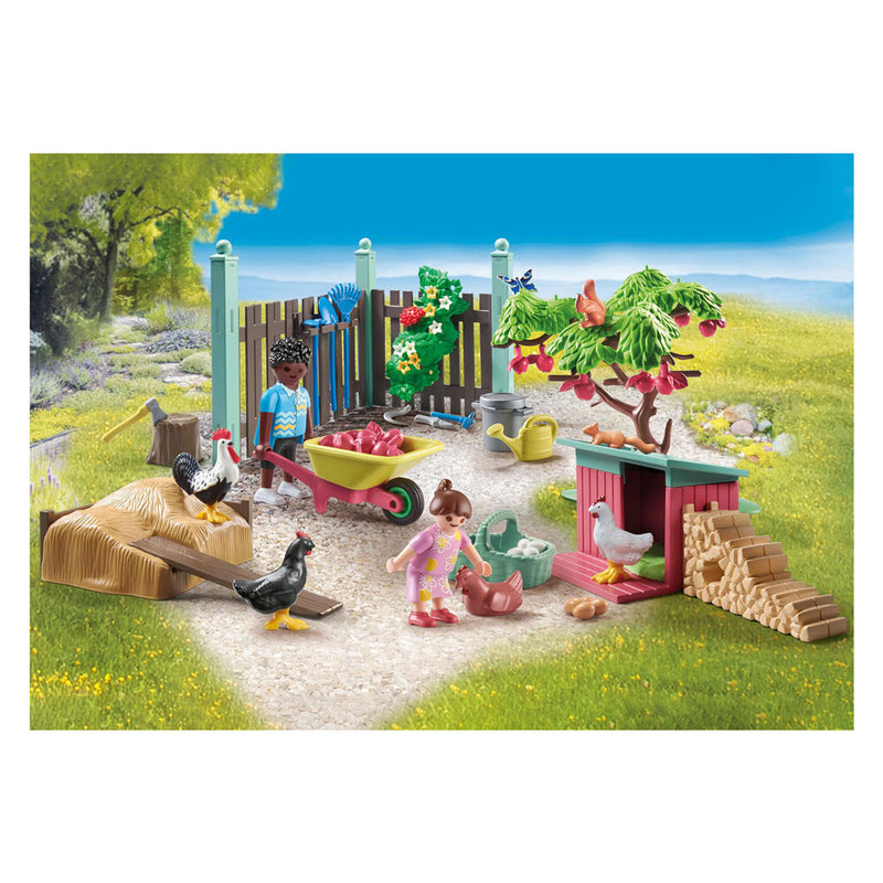 Afbeelding laden in galerijviewer, Playmobil my life kleine kippenboerderij in de tuin
