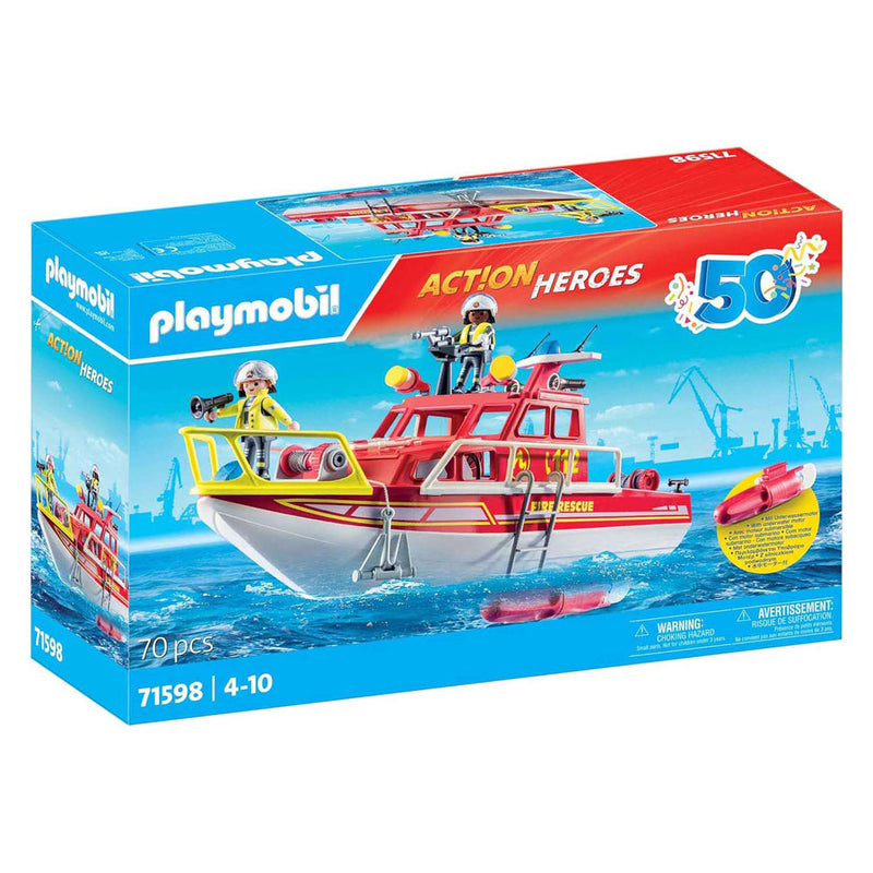 Afbeelding laden in galerijviewer, Playmobil action heroes brandweerboot