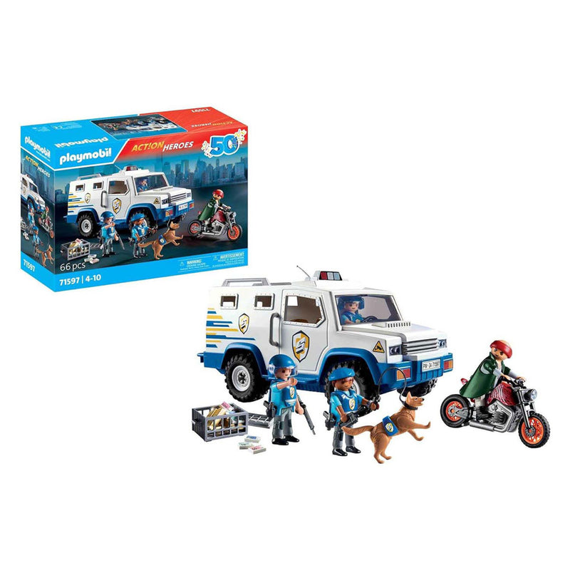 Afbeelding laden in galerijviewer, Playmobil action heroes geldtransporteur