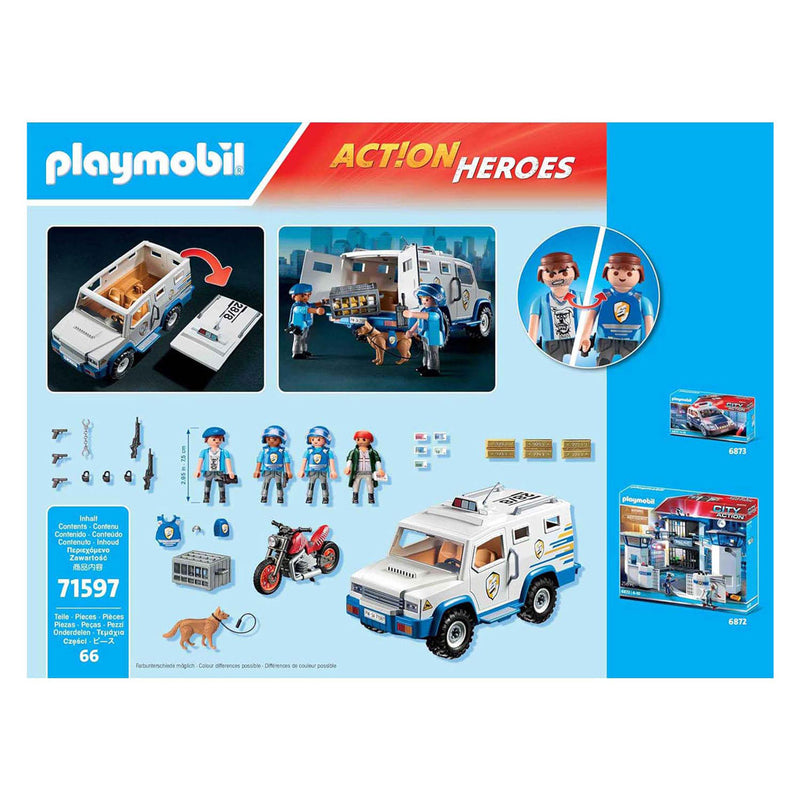 Afbeelding laden in galerijviewer, Playmobil action heroes geldtransporteur