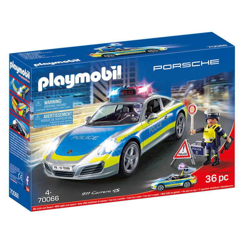 Afbeelding laden in galerijviewer, Playmobil PLAYMOBIL Porsche 911 4S Politie Wit 70066