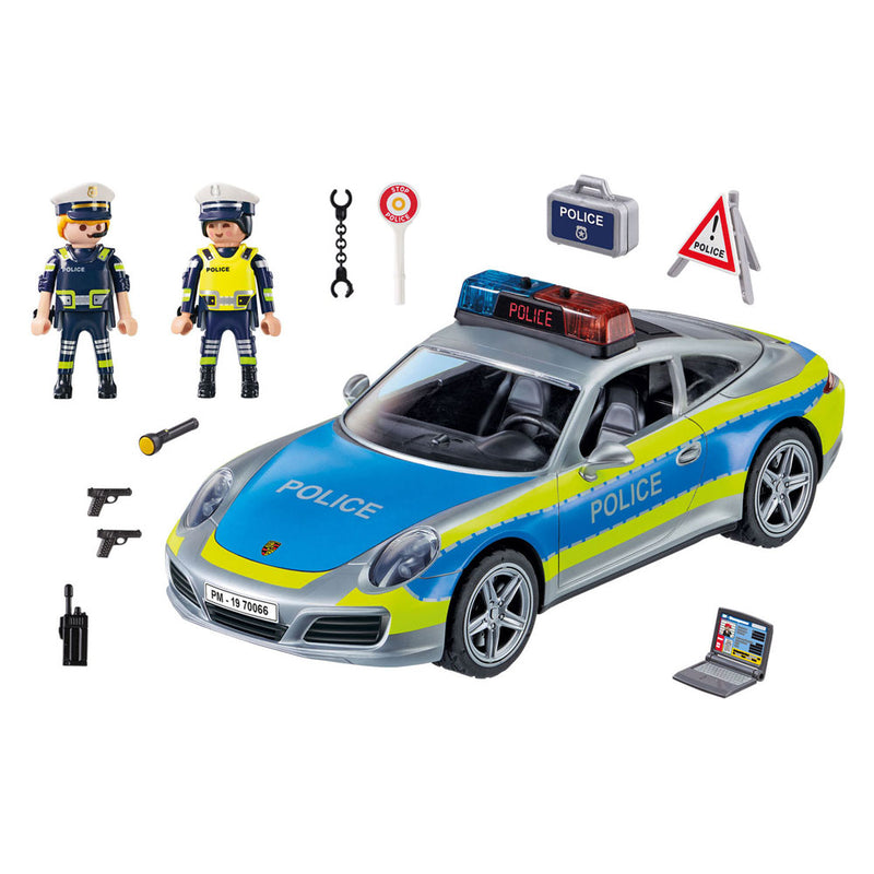 Afbeelding laden in galerijviewer, Playmobil PLAYMOBIL Porsche 911 4S Politie Wit 70066