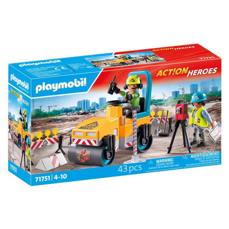 Afbeelding laden in galerijviewer, Playmobil action heroes wegenbouw - 71751