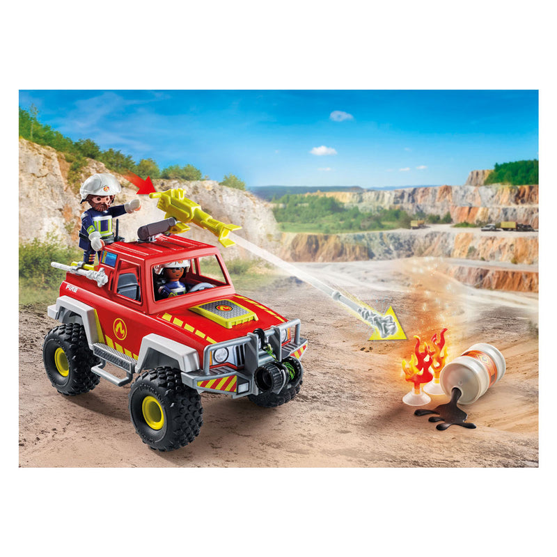 Afbeelding laden in galerijviewer, Playmobil action heroes brandweerwagen - 71824