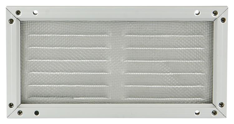 Afbeelding laden in galerijviewer, Renson 1006344 - schoepenrooster + kader + mug.opbouw 437 f1 200x100mm | 2 stuks