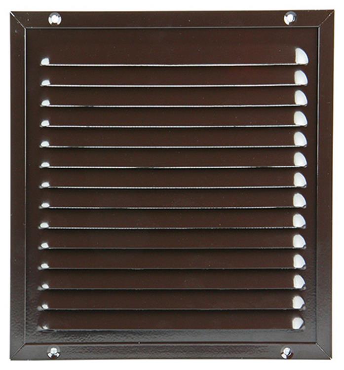 Afbeelding laden in galerijviewer, Renson 1006349 - schoepenrooster + kader + mug.opbouw 437 ral8019 200x200mm | 2 stuks