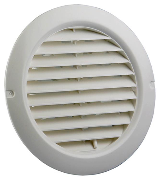 Afbeelding laden in galerijviewer, Renson 1006376 - ronde regelbare rooster inb. 735 pvc ral 9010 ø 100-150 | 2 stuks