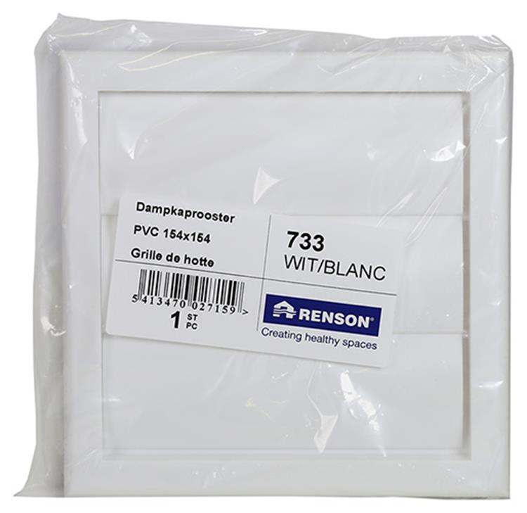 Afbeelding laden in galerijviewer, Renson 1006749 - dampkproost.pvc733 wit 154x154mm | 1 stuks