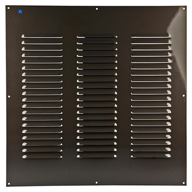 Afbeelding laden in galerijviewer, Renson 1006323 - schoepenrooster vlak alu ral 8019 500x500mm | 5 stuks