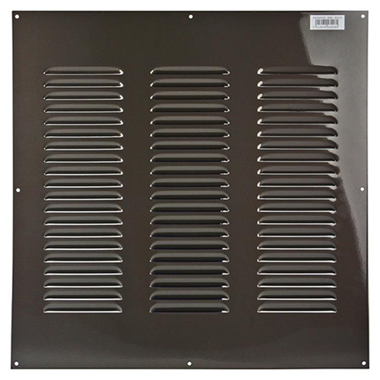Afbeelding laden in galerijviewer, Renson 1006323 - schoepenrooster vlak alu ral 8019 500x500mm | 5 stuks