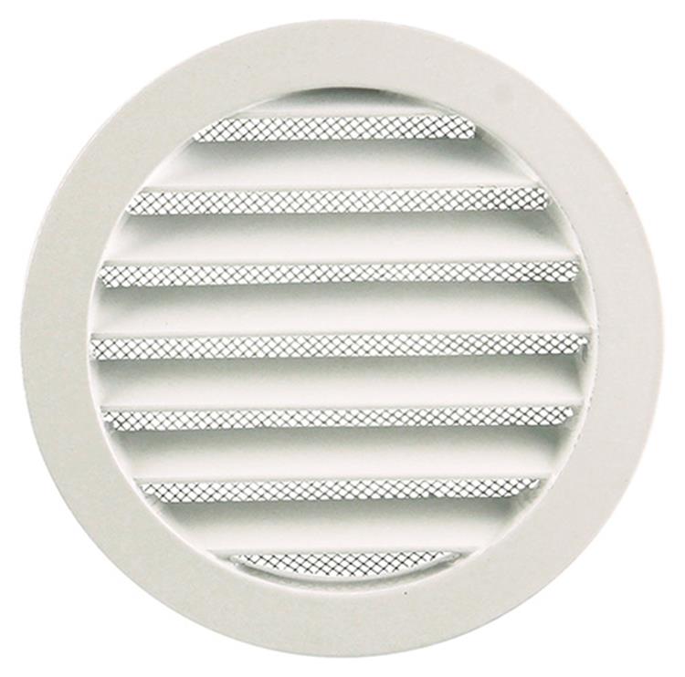 Afbeelding laden in galerijviewer, Renson 1006262 - ronde rooster inbouw 434 r alural 9010 ø 125 | 10 stuks