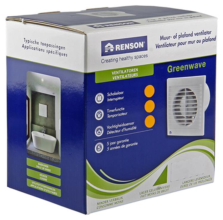 Afbeelding laden in galerijviewer, Renson 1006478 - greenwave vent. vochtigheids sensor 9402h ø 125 wit | 1 stuks