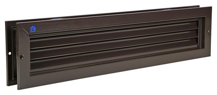 Afbeelding laden in galerijviewer, Renson 1006608 - deurrooster. 461 ral 8019 425x76mm | 2 stuks