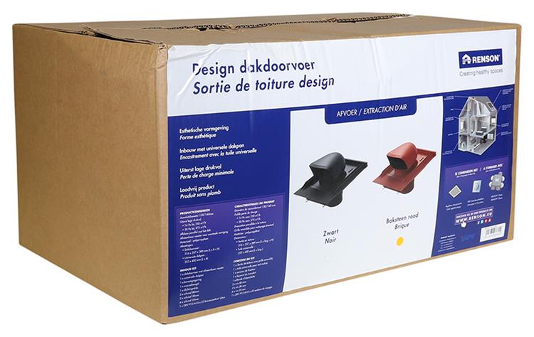 Afbeelding laden in galerijviewer, Renson 1048752 - dakdoorvoor design (baksteen rood) | 1 stuks