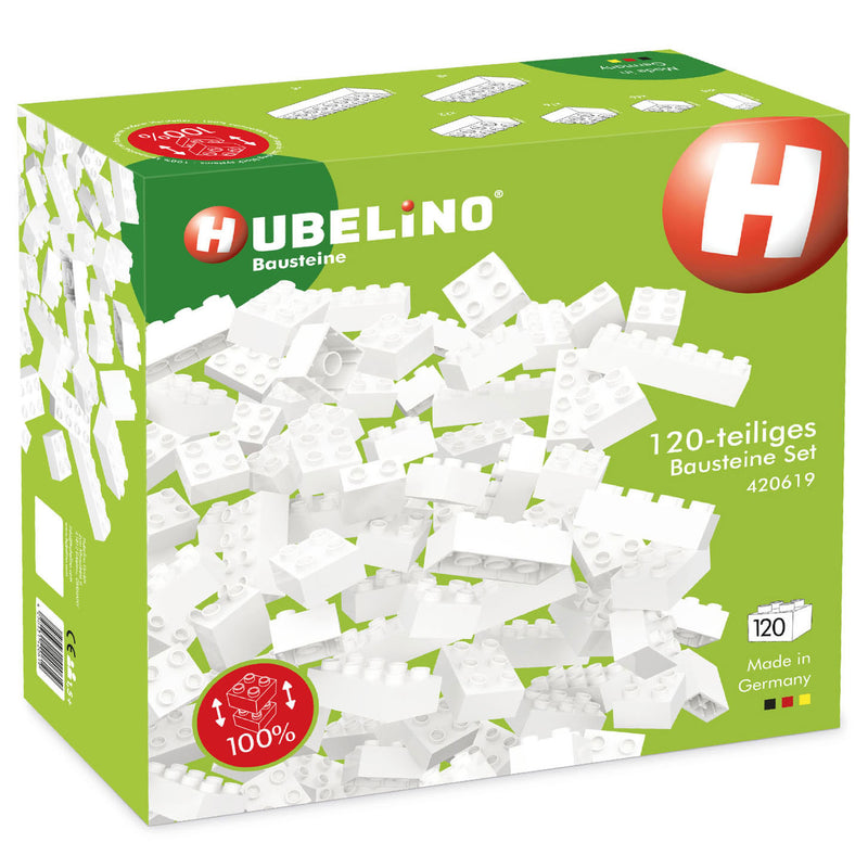 Afbeelding laden in galerijviewer, Hubelino bouwstenen wit - 120dlg.