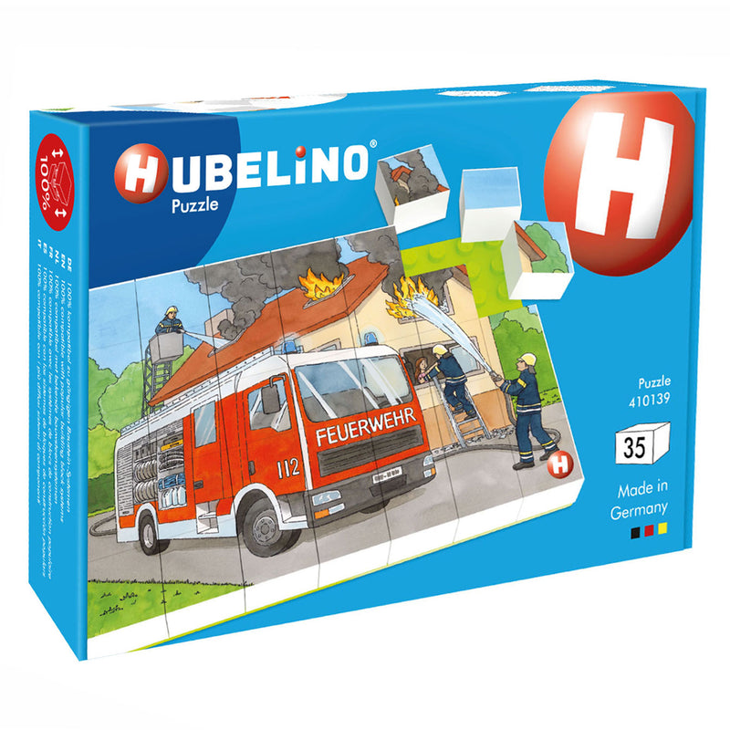 Afbeelding laden in galerijviewer, Hubelino blokpuzzel brandweer - 35st.