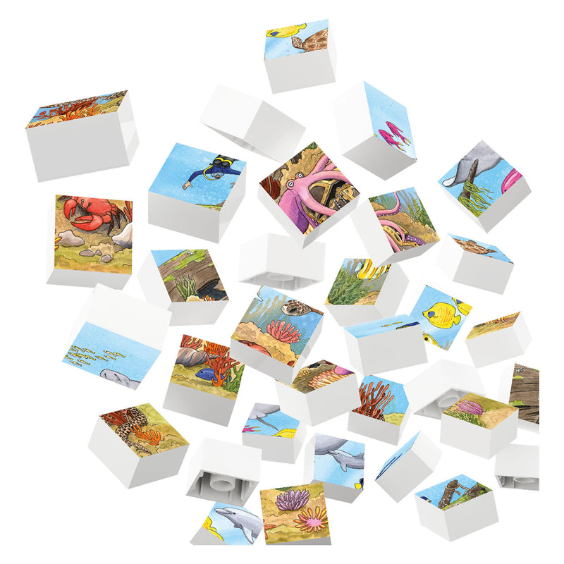 Afbeelding laden in galerijviewer, Hubelino Blokpuzzel Onderwaterwereld, 35st.