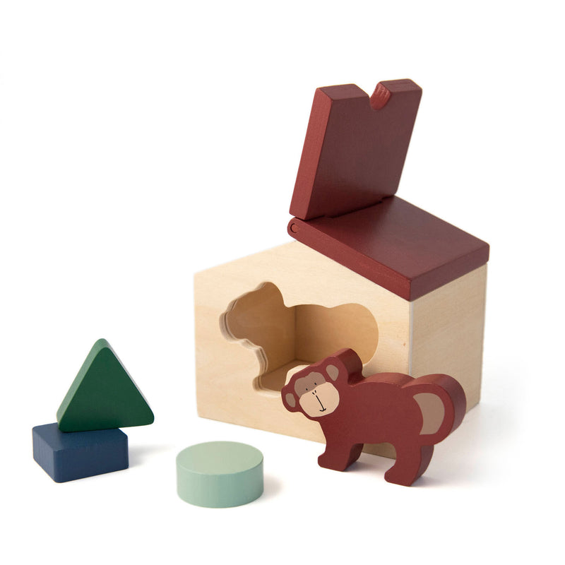 Afbeelding laden in galerijviewer, Trixie Houten Huis met Blokken Mr. Monkey