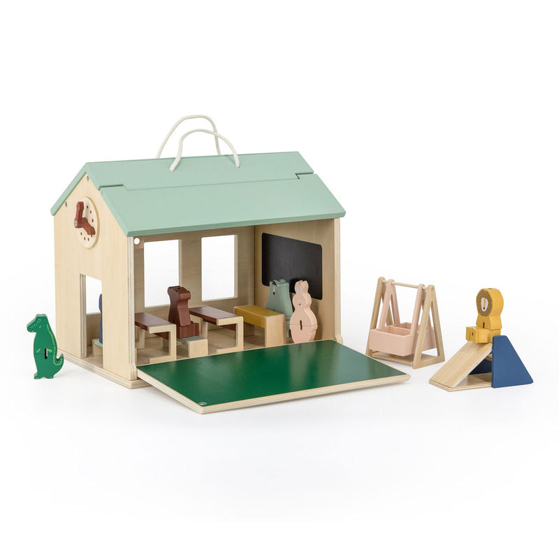Afbeelding laden in galerijviewer, Trixie houten school met accessoires