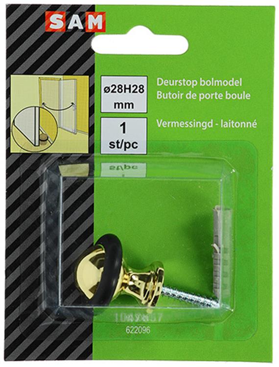 Afbeelding laden in galerijviewer, Mack 1047657 - deurstop cilindermodel vermessingd ø 28h28 mm 1 st pc | 6 stuks