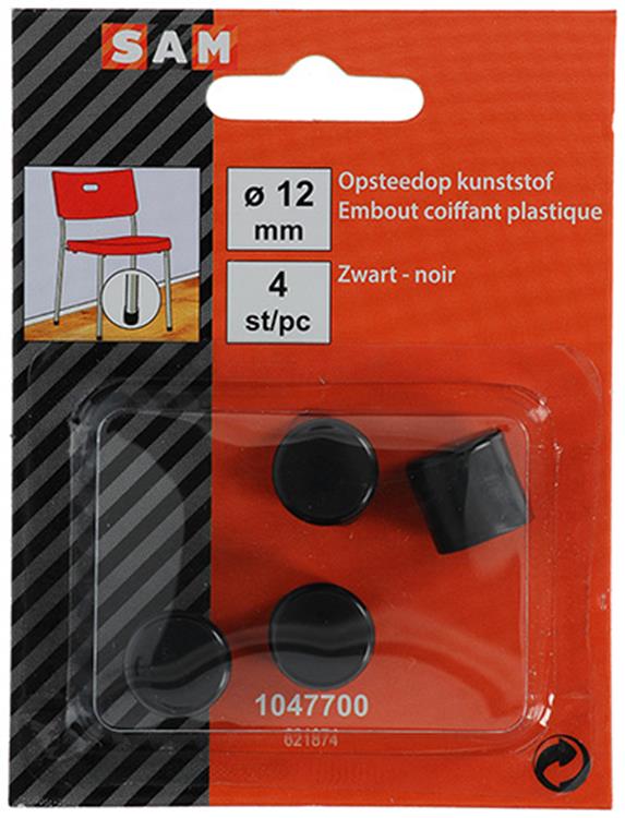 Afbeelding laden in galerijviewer, Mack 1047700 - opsteekdop kunststof zwart ø 12 mm 4 st pcs | 6 stuks