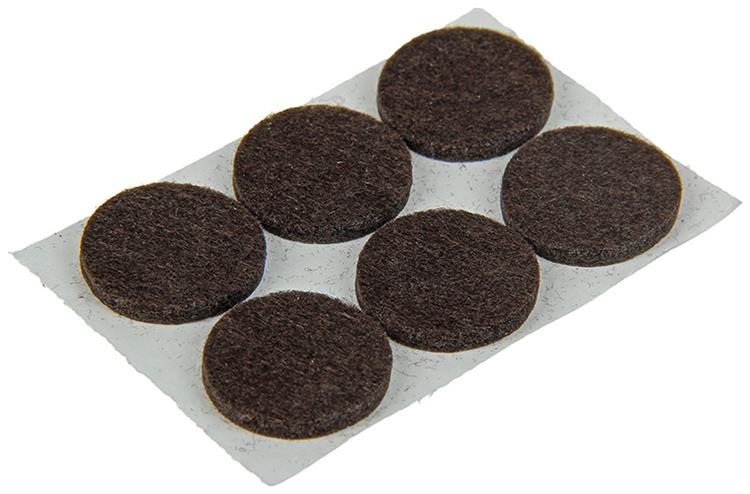 Afbeelding laden in galerijviewer, Mack 1047680 - viltpastille zelfklevend bruin ø 22 mm 12 st pcs | 12 stuks