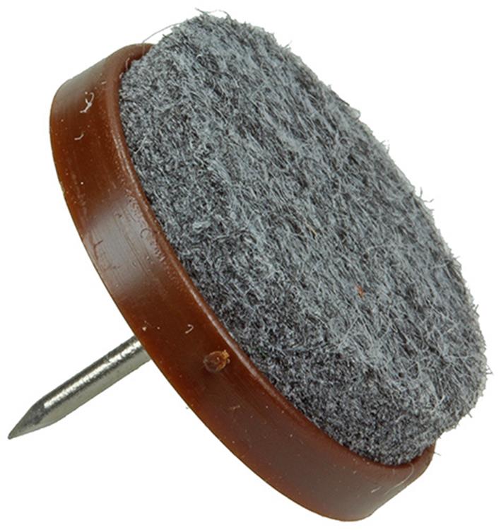 Afbeelding laden in galerijviewer, Mack 1047731 - stoelglijder met nagel vilt bruin ø 28 mm 4 st pcs | 6 stuks