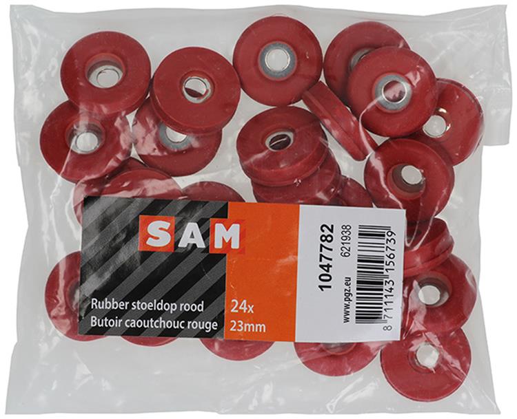 Afbeelding laden in galerijviewer, Mack 1047782 - stoeldop rubber rood ø 23 mm 24 st pcs | 6 stuks