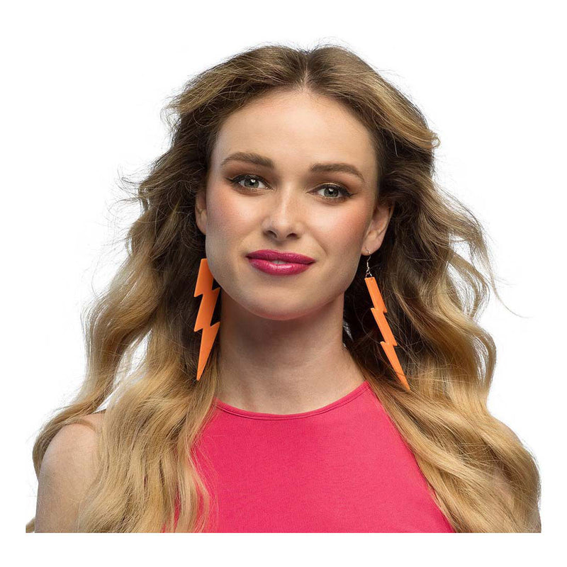 Afbeelding laden in galerijviewer, Boland oorbellen flash neon oranje