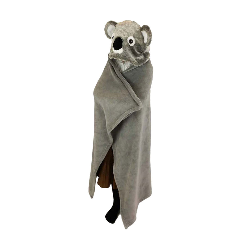 Afbeelding laden in galerijviewer, Noxxiez knuffeldeken met capuchon koala, 130x100cm