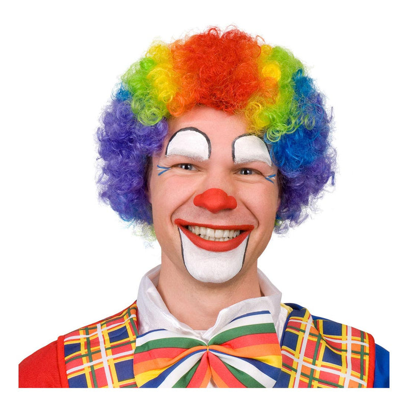 Afbeelding laden in galerijviewer, Boland pruik clown multikleur volwassenen