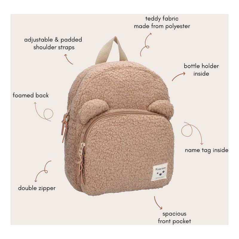 Afbeelding laden in galerijviewer, Kidzroom rugzak porto beary excited beige