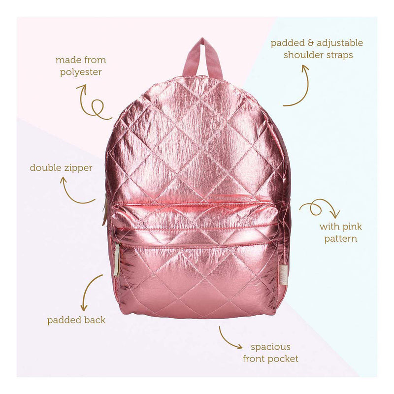 Afbeelding laden in galerijviewer, Milky kiss rugzak lush life roze metallic