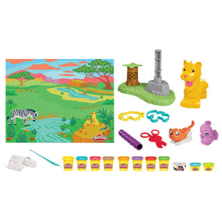 Afbeelding laden in galerijviewer, Play-doh lion speelset