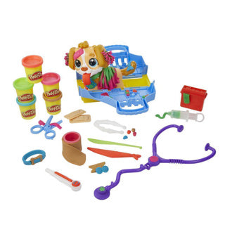 Afbeelding laden in galerijviewer, Play-doh dierenarts speelset - boetseerklei - inclusief 5 potjes - knutselen voor kinderen