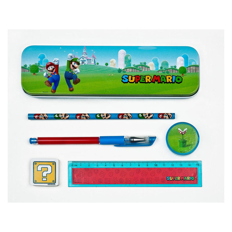 Afbeelding laden in galerijviewer, Undercover gmbh undercover super mario schoolset - 7-delig blik met schrijfwaren.