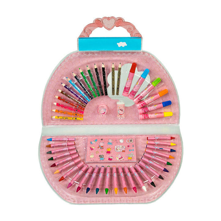 Afbeelding laden in galerijviewer, Undercover Kleurkoffer Peppa Pig, 51dlg.